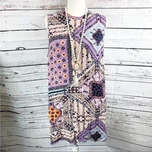 Signature Studio Pink Paisley Sleeveless Dress